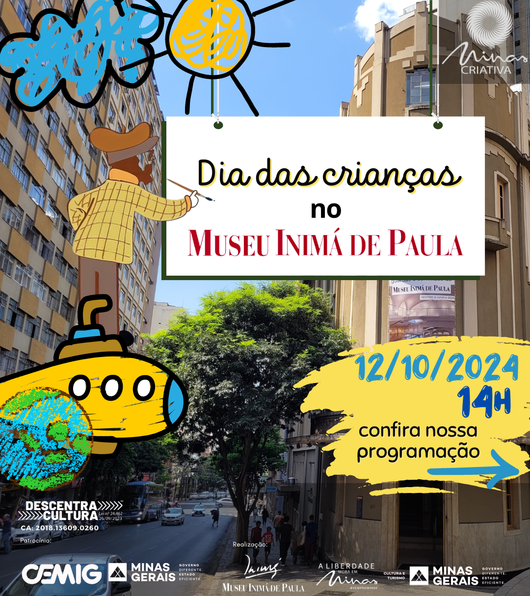 Museu Inimá de Paula celebra o Dia das Crianças com programação especial e gratuita