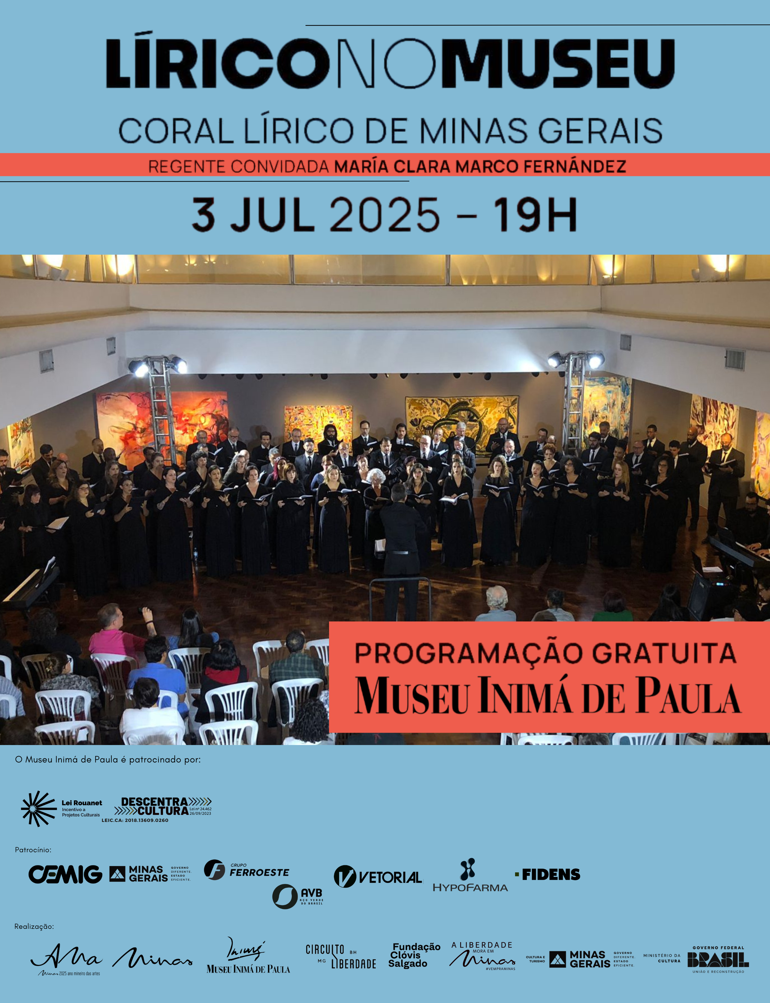 Coral Lírico em Concerto no Museu Inimá de Paula 03/07/25