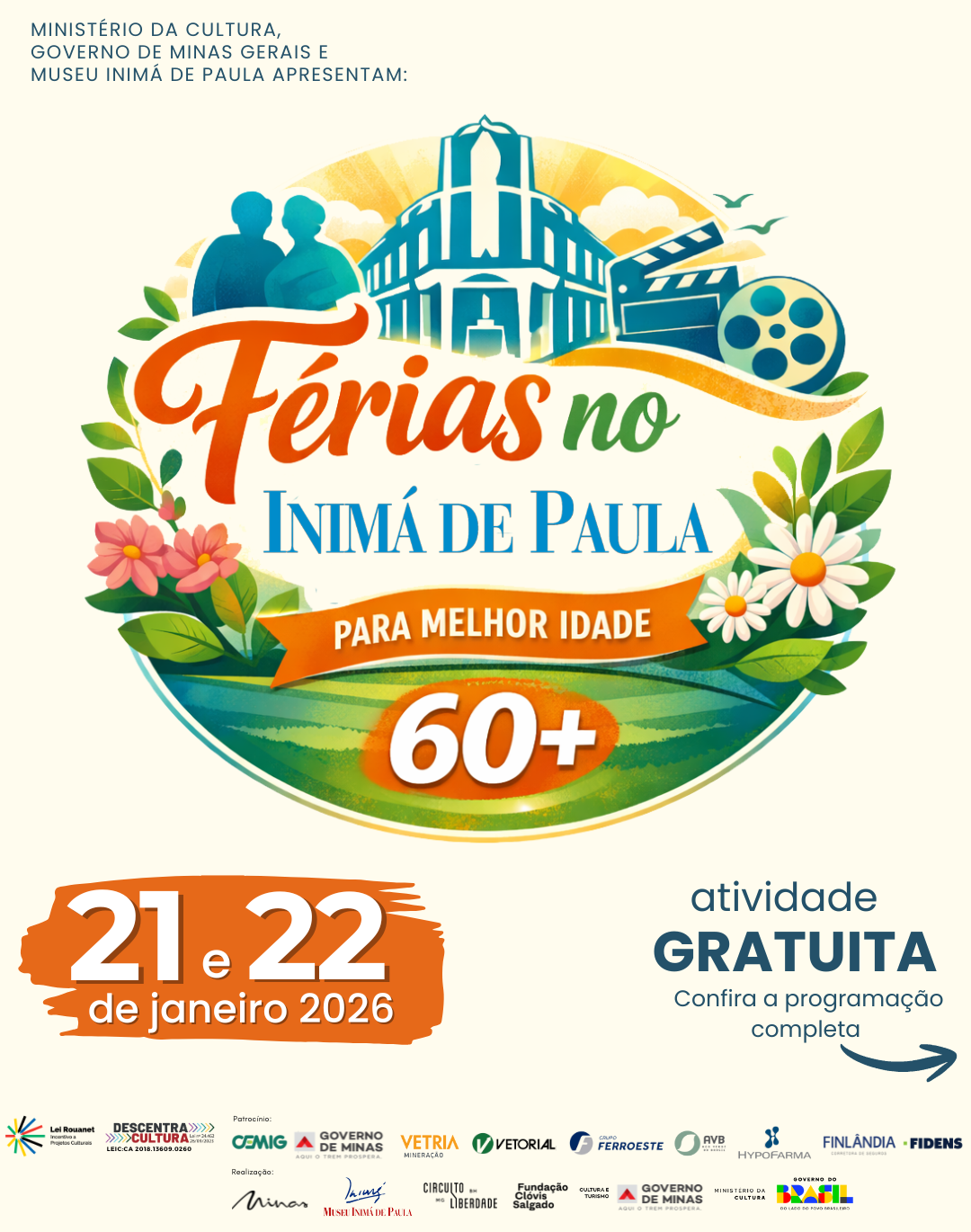 Férias no Inimá de Paula para a Melhor Idade 60+