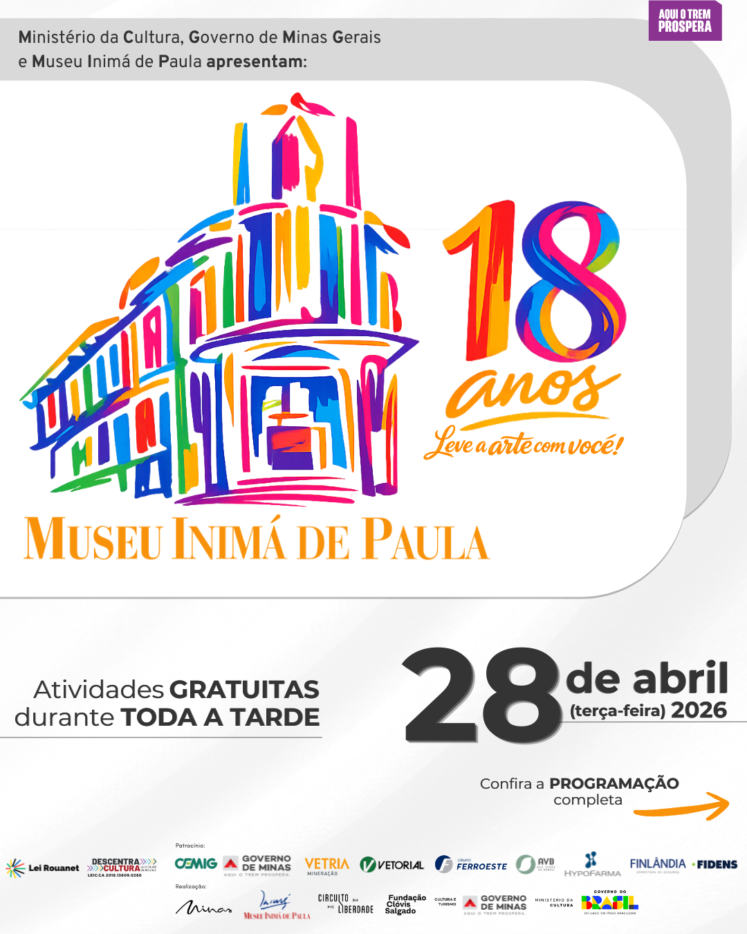 Celebração 18 anos – Museu Inimá de Paula
